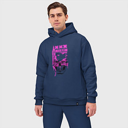 Мужской костюм оверсайз Hooligan skull, цвет: тёмно-синий — фото 2