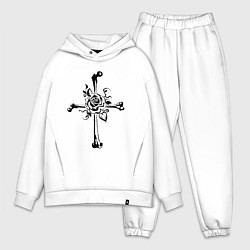 Мужской костюм оверсайз The Cross of Rose and Bones, цвет: белый
