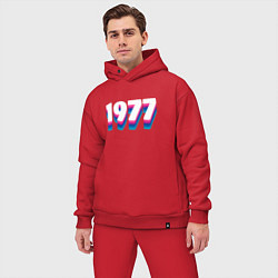 Мужской костюм оверсайз Made in 1977 vintage art, цвет: красный — фото 2