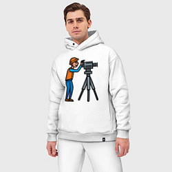 Мужской костюм оверсайз Оператор, цвет: белый — фото 2