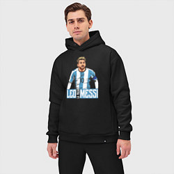 Мужской костюм оверсайз Messi la pulga, цвет: черный — фото 2