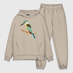 Мужской костюм оверсайз Зимородок, цвет: миндальный