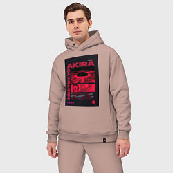 Мужской костюм оверсайз Akira poster, цвет: пыльно-розовый — фото 2