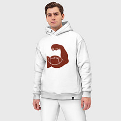 Мужской костюм оверсайз Сила регби, цвет: белый — фото 2