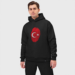 Мужской костюм оверсайз Отпечаток Турции, цвет: черный — фото 2