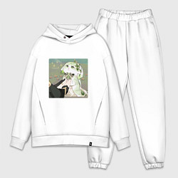 Мужской костюм оверсайз Кошечка Нахида и Аль-Хайтам, цвет: белый