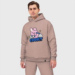 Мужской костюм оверсайз Cooky BT21 Jungkook, цвет: пыльно-розовый — фото 2