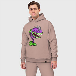 Мужской костюм оверсайз Зубастый Чомпер, цвет: пыльно-розовый — фото 2