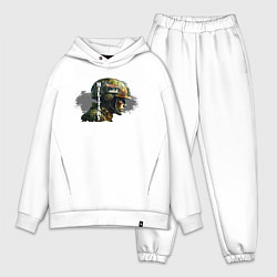 Мужской костюм оверсайз Профиль солдата, цвет: белый