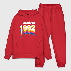 Мужской костюм оверсайз Made in 1992 liquid art, цвет: красный