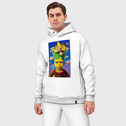 Мужской костюм оверсайз Bart Simpson - neural network - fantasy - art, цвет: белый — фото 2