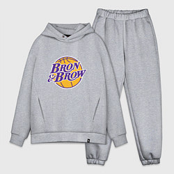 Мужской костюм оверсайз Bron & Brow, цвет: меланж