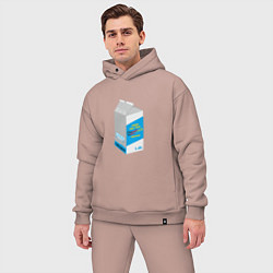 Мужской костюм оверсайз Milk one pack vagodroch, цвет: пыльно-розовый — фото 2