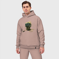 Мужской костюм оверсайз Розетка-удлинитель, цвет: пыльно-розовый — фото 2