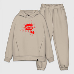Мужской костюм оверсайз Dexter blood, цвет: миндальный