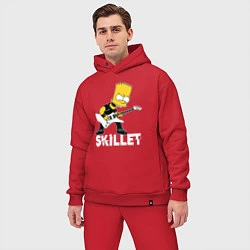 Мужской костюм оверсайз Skillet Барт Симпсон рокер, цвет: красный — фото 2