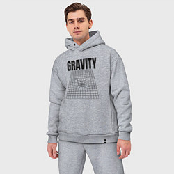 Мужской костюм оверсайз Gravity и пространственная сетка, цвет: меланж — фото 2