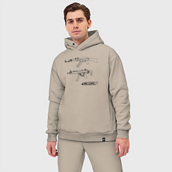 Мужской костюм оверсайз CS white g by Boostuff, цвет: миндальный — фото 2
