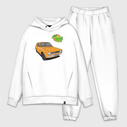 Мужской костюм оверсайз My summer car yellow, цвет: белый