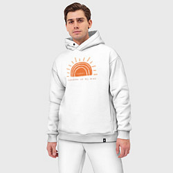 Мужской костюм оверсайз Sunshine on my mind, цвет: белый — фото 2