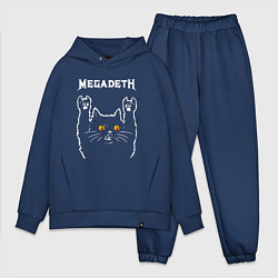 Мужской костюм оверсайз Megadeth rock cat, цвет: тёмно-синий