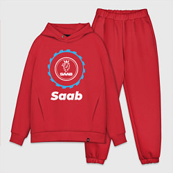 Мужской костюм оверсайз Saab в стиле Top Gear, цвет: красный