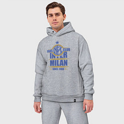 Мужской костюм оверсайз Inter Milan fans club, цвет: меланж — фото 2