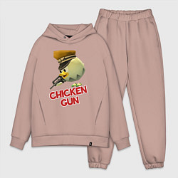 Мужской костюм оверсайз Chicken Gun logo
