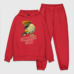 Мужской костюм оверсайз Chicken Gun logo