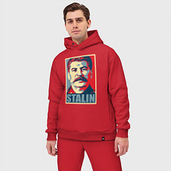 Мужской костюм оверсайз Stalin USSR, цвет: красный — фото 2