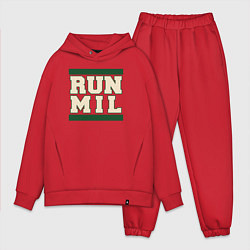 Мужской костюм оверсайз Run Milwaukee Bucks, цвет: красный