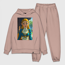 Мужской костюм оверсайз The legend of Zelda - ahegao art, цвет: пыльно-розовый