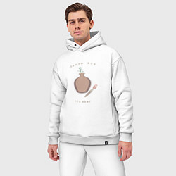 Мужской костюм оверсайз Леплю все что вижу, цвет: белый — фото 2