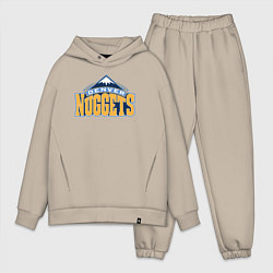 Мужской костюм оверсайз Denver Nuggets, цвет: миндальный