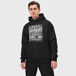 Мужской костюм оверсайз Slipknot bar code, цвет: черный — фото 2