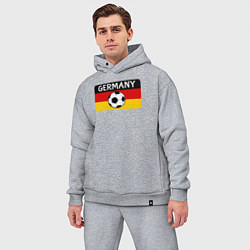 Мужской костюм оверсайз Football Germany, цвет: меланж — фото 2
