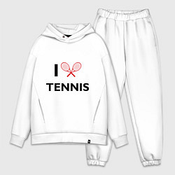 Мужской костюм оверсайз I Love Tennis, цвет: белый