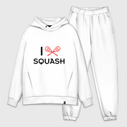 Мужской костюм оверсайз I Love Squash, цвет: белый