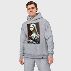 Мужской костюм оверсайз Mona Lisa from Elm street - horror, цвет: меланж — фото 2
