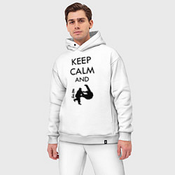 Мужской костюм оверсайз Keep calm and judo, цвет: белый — фото 2