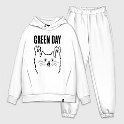 Мужской костюм оверсайз Green Day - rock cat, цвет: белый