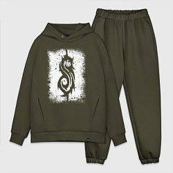 Мужской костюм оверсайз Slipknot logo, цвет: хаки