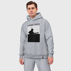 Мужской костюм оверсайз Tribute to Leonard Cohen, цвет: меланж — фото 2