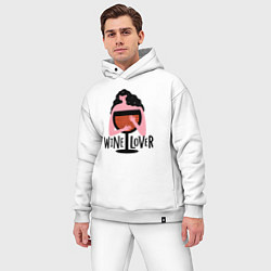 Мужской костюм оверсайз Любитель вина, цвет: белый — фото 2