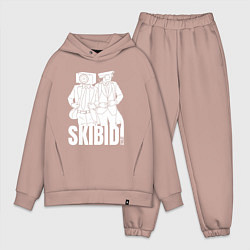 Мужской костюм оверсайз Skibidi Toilet Cameraman and Speakerman