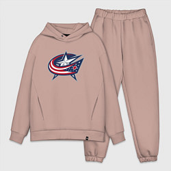 Мужской костюм оверсайз Columbus blue jackets - hockey team - emblem