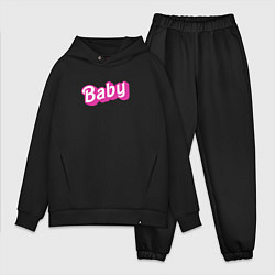 Мужской костюм оверсайз Baby: pink barbie style, цвет: черный