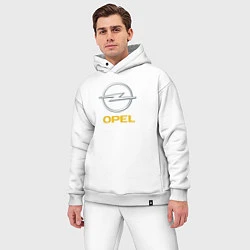 Мужской костюм оверсайз Opel sport auto, цвет: белый — фото 2