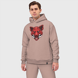 Мужской костюм оверсайз Красный кабан, цвет: пыльно-розовый — фото 2