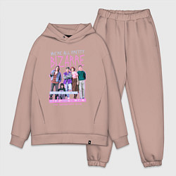 Мужской костюм оверсайз Клуб Завтрак с цитатой из фильма